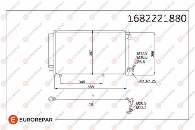 KLIMA RADYATORU KONDENSERI FIESTA VI 1.25 1.4 16V 1.4TDCI 08 14