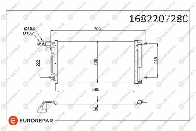 KLIMA KONDENSERI VW POLO - AUDI A1 - A1 SPORTBACK - SEAT IBIZA V - TOLEDO IV AL - AL