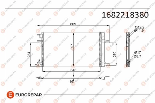 KLIMA KONDENSERI RADYATORU - OTOMATIK ASTRA J - ZAFIRA C - CRUZE 1.4 - 1.6 - 1.7 - 2.0