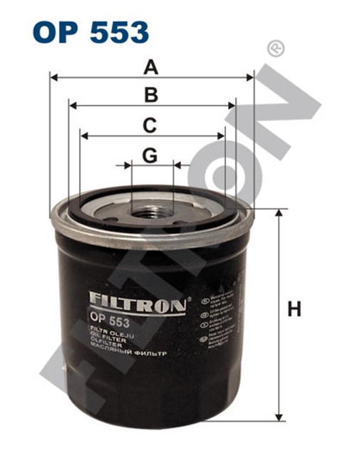 YAG FILTRESI CITROEN VISA 1.1 E 50HP 07/82 - 03/91