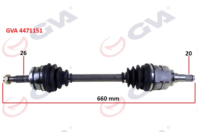 KOMPLE AKS SOL AURIS - COROLLA E15 1.4D 07 - 11 660MM