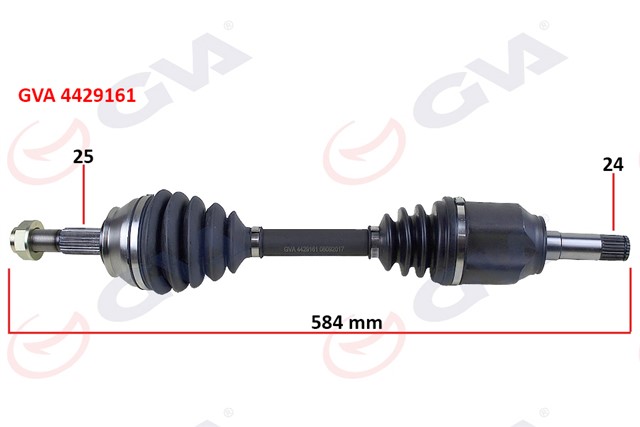 KOMPLE AKS SOL LINEA 1.3 MTJ 07 - 90HP MILSIZ 584MM
