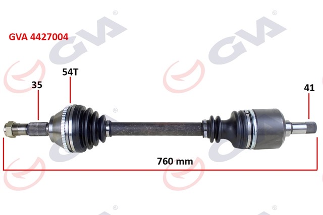 KOMPLE AKS SOL DUCATO - BOXER - JUMPER 2.5 D 94 - 02 18Q ABS LI 54DIS 762MM