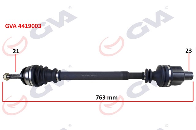 KOMPLE AKS SAG DACIA LOGAN - SANDERO 1.4 - 1.6 04 - 12 763MM