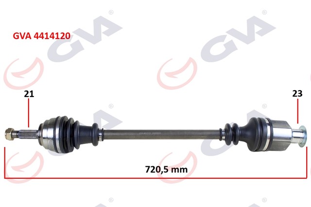 KOMPLE AKS SAG KANGOO 1.9DTI 98 - 08 721MM