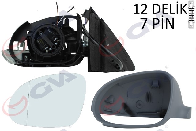 DIS DIKIZ AYNASI SOL KOMPLE ELEKTRIKLI - SINYALLI PASSAT 03 - 05