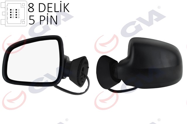 DIS DIKIZ AYNASI SOL LOGAN SW - MCV 08 ELEKTRIKLI ISITMALI KONVEKS 5 FIS VM - 6801EHL