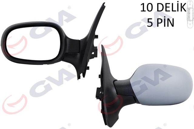 DIS DIKIZ AYNASI SOL CLIO 98 ELEKTRIKLI ISITMALI ASTARLI ASFERIK 5 FIS VM - 135EHPAL