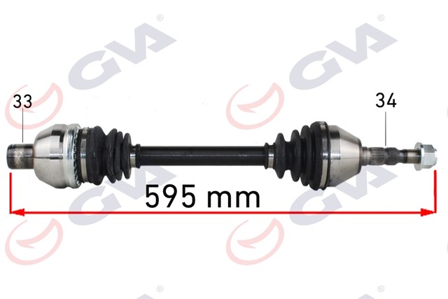 KOMPLE AKS SAG OPEL ASTRA H 1.9 DTL 04 - 14 - ZAFIRA B 05 - 15 595MM