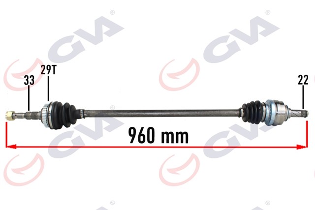 KOMPLE AKS SAG OPEL VECTRA B 1.6 99 - 02 MAKYAJLI KASA ABS LI 29DIS 960MM