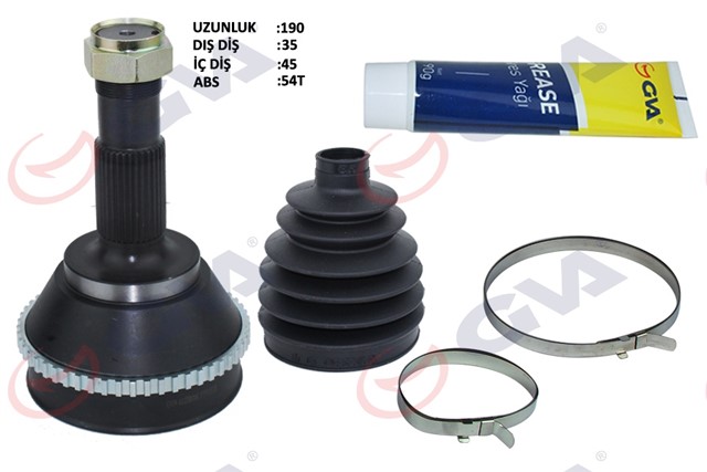 AKS KAFASI DIS ON DUCATO - BOXER - JUMPER 2.5 D 94 - 02 18Q ABS LI 54DIS 16JANT 35X45X70 190MM