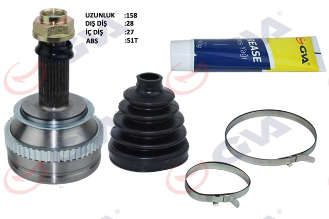 AKS KAFASI DIS ON MASTER - MOVANO II 2.5D S8U 98 - 10 ABS LI 51DIS 28X27X67.1 158MM