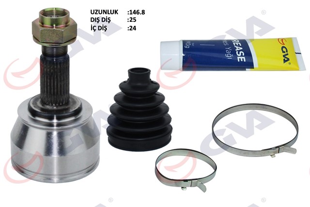 AKS KAFASI DIS ON EGEA 1.3 MJT MT 15 - 25X24X51 146.5MM