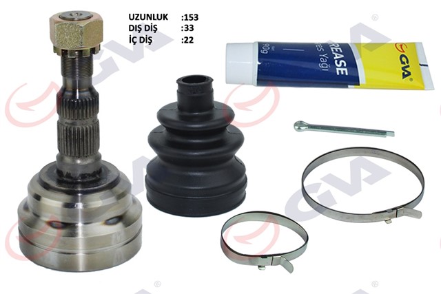 AKS KAFASI DIS ON ASTRA G 1.4/1.6 16V 98 - 05 33X22X52 153.5MM