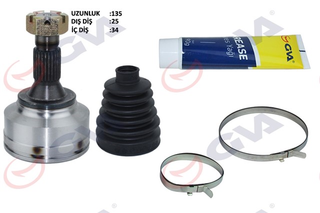 AKS KAFASI DIS ON PARTNER/C4 1.6 HDI 09 - 307 00 - 07 1.4/1.6 HDI 25X34X58 134.5MM