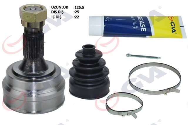 AKS KAFASI DIS ON PEUGEOT 306 1.6 93 - 00 25X22X54.8 127MM