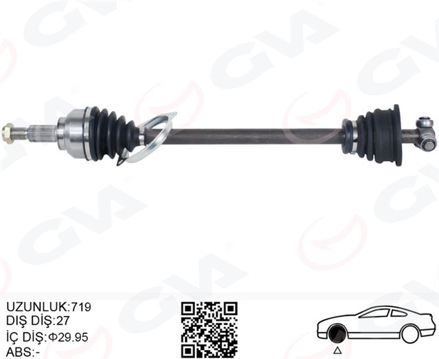 KOMPLE AKS SOL ON RENAULT LAGUNA II BG0/1 1.6I 16V M - T JH3 01 - 07