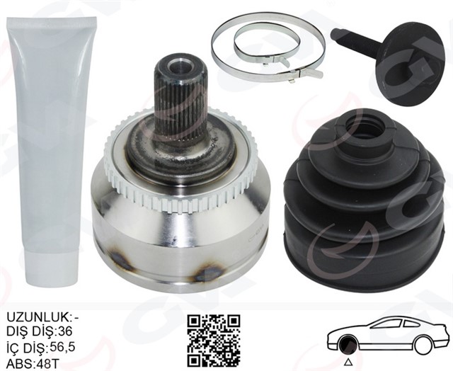 ON AKS KAFASI DIS SAG - SOL VOLVO S60 I 00 10 C70 I 96 02 36 27 56.5 114MM BOY 48 ABS LI