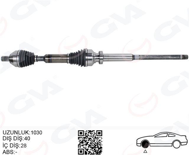 ON AKS KOMPLE SAG VOLVO XC60 2.4 D 10 61 XC60 I 2.0 T OTOM. 09 12 XC60 I D3 / D4 10 14 XC60 I SUV T6 AWD 14