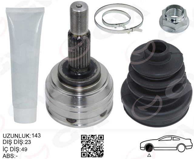 AKS KAFASI SOL - SAG ON DIS RENAULT CLIO III 1.5 DCI M - T 05 - 12 DACIA LOGAN - LOGAN MCV 1.5 DCI 04 - 12