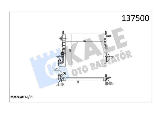 RADYATOR TWNG 1.1I 96 - 97 2 SIRA AL PL SISTEM