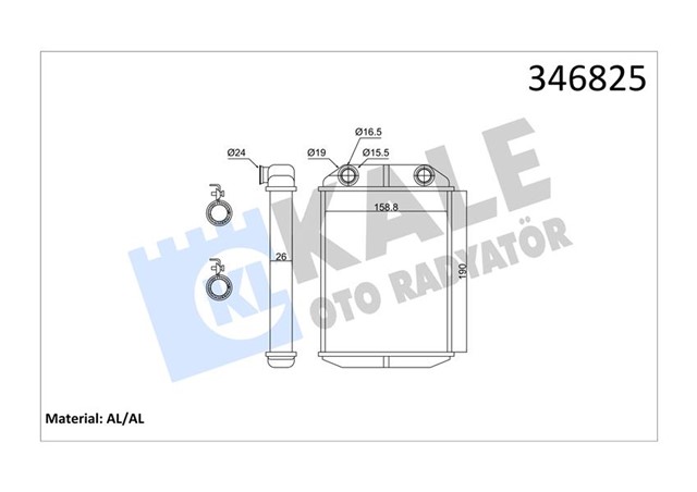 KALORIFER RADYATORU DACIA DOKKER 12 LODGY 12 1.2 TCE 1.3 TCE 1.5DCI 1.6