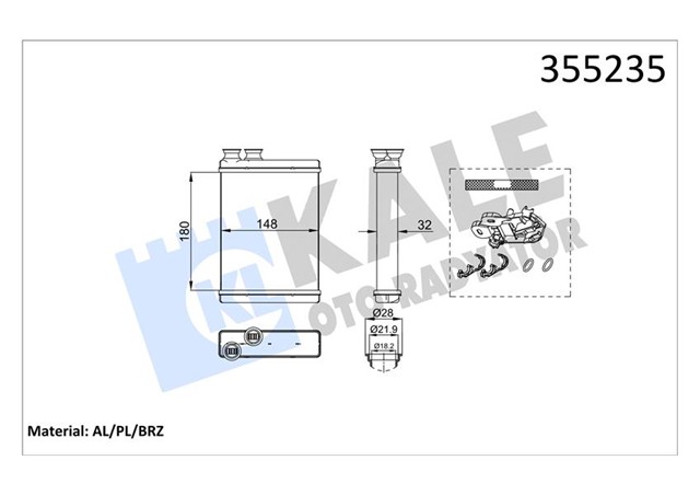 KALORIFER BRAZING PEUGEOT 308 II - 308 SW II KALORIFER