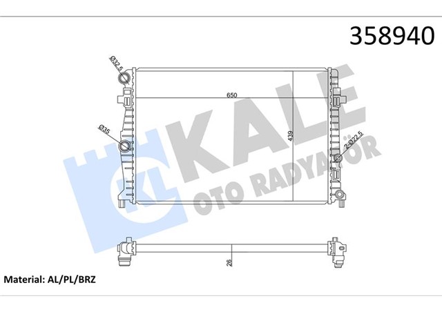 RADYATOR AUDI A1 - A1 CITY CARVER - SEAT IBIZA V 1.0 TGI - 1.6 TDI 17 - - ARONA 1.0 TSI 17 - SKODA SCALA 1.0 TS