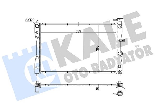 SU RADYATORU MITSUBISHI COLT VI COLT CZC VI 1.1 1.3 1.5 04 12 - SMART FORFOUR 1.1 1.3 05 06 MT BR AZING 639X398X16