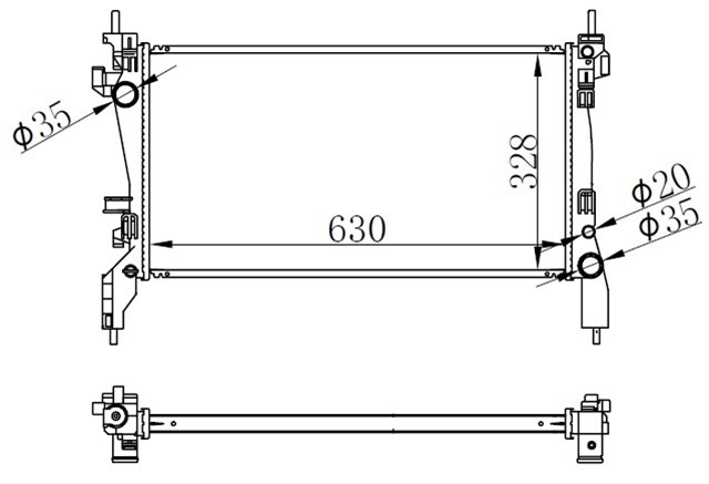 RADYATOR MEKANIK FIORINO 1.3 MTJ 08 625X359X34