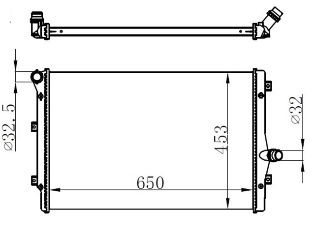 RADYATOR MECHANICAL JETTA 1.6 TDI 2010 - A3 03 MEK 650X448X26 650X448X34