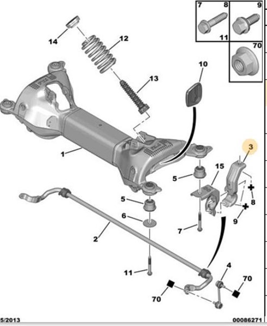 VIRAJ DEMIR BAGLANTI AYAK 3008 - 508 - 407