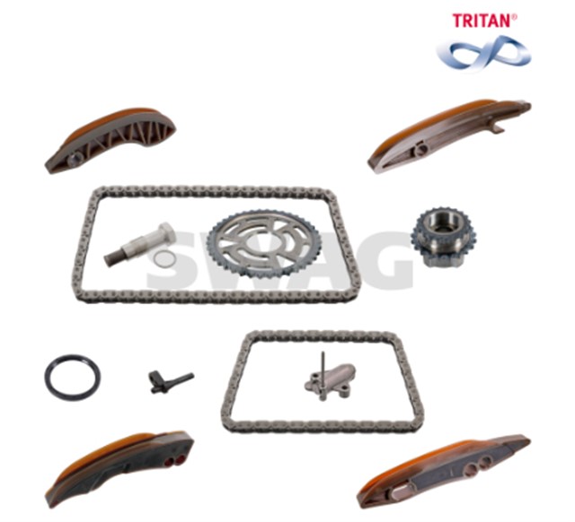 EKSANTRIK ZINCIR SETI ALT UST BMW B47 N47 F10 F20 F30 G30 F40 F44 F45 F46 F32 F33 F34 F36 F48 F39 F25 F26 FEBI 174020