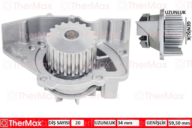 DEVIRDAIM PARTNER - BERLINGO 96 JUMPER - SCUDO 96 - 02 EXPERT 96 PA391 PA911 20 DIS - 59.5MM - 34M