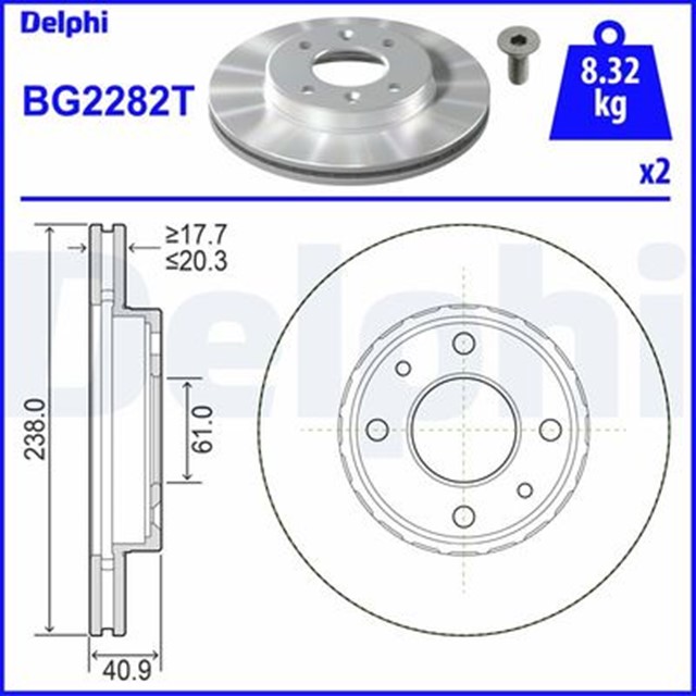 ON FREN AYNASI KUCUK RENAULT R9 - R11 - R19 - R21 CLIO I 91 96 CLIO II 98 CLIO SYMBOL 00 09 KANGOO 97 MEGANE I 96 SYMBOL II 08 238X20.1 HAVALI 4 DELIK