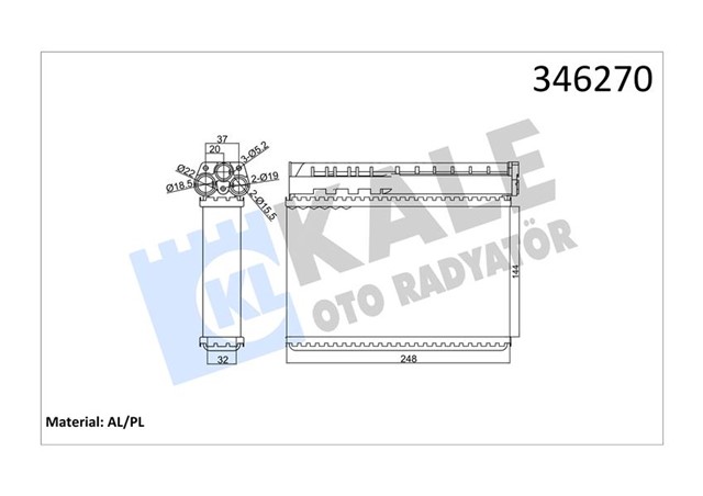KALORIFER RADYATORU BMW E39 E36 KLIMALI