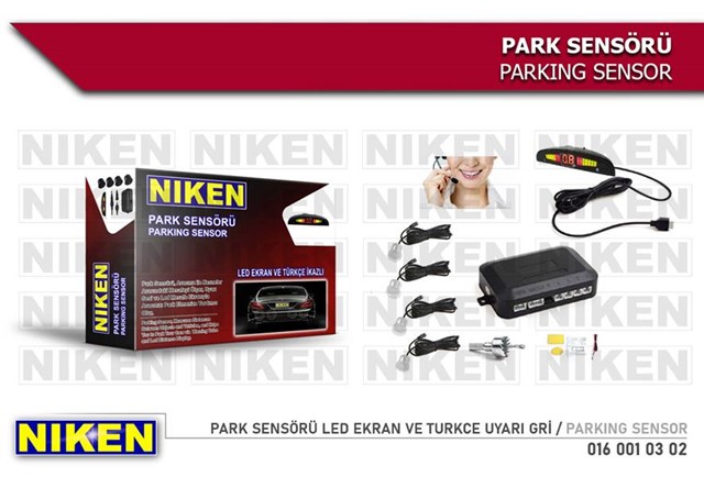 PARK SENSORU LED EKRAN VE TURKCE UYARI GRI 22MM