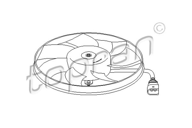 755 FAN MOTORU DAVLUMBAZLI SAG CADDY III - GOLF V - VI - JETTA III - IV - PASSAT - SCIROCCO - TOURAN 200W - 295MM
