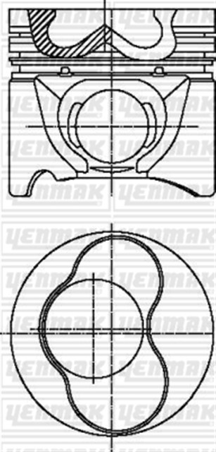 MOTOR PISTON SEGMAN STD 3 - 4 PISTON BORA - CADDY II - GOLF III - IV - PASSAT - POLO - A3 - A4 1.9TDI 79.51MM