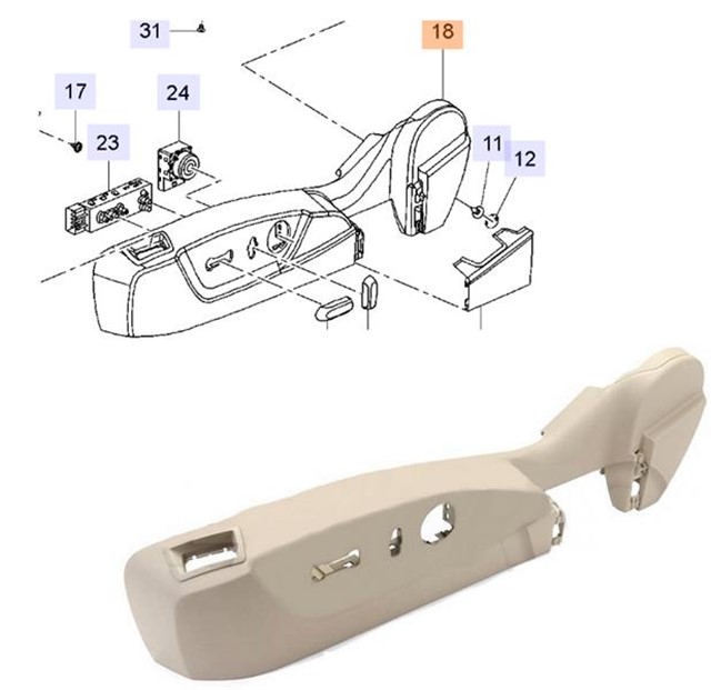KOLTUK ALT KAPLAMASI SOL ON SOL INSIGNIA