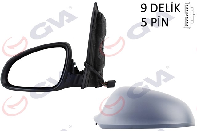 DIS DIKIZ AYNASI SOL ASTRA J 09 ELEKTRIKLI ISITMALI ASTARLI ASFERIK 5 FIS VM - 973EHPAL