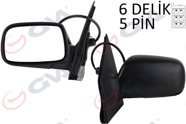 DIS DIKIZ AYNASI SOL YARIS 99 ELEKTRIKLI KONVEKS 3 FIS VM - 261EL