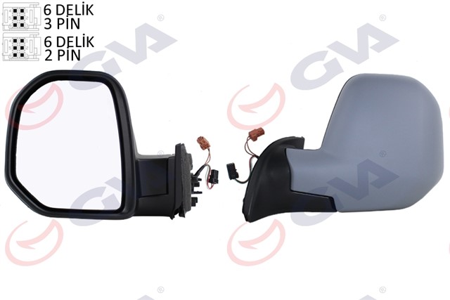 DIS DIKIZ AYNASI SOL BERLINGO - PARTNER 08 ELEKTRIKLI ISITMALI ASTARLI KONVEKS VM - 6118EHPL