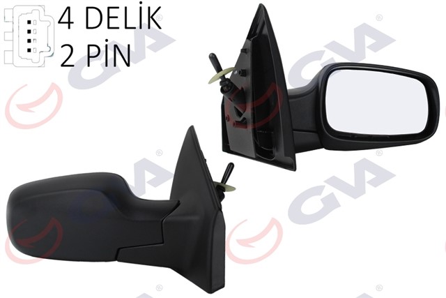 DIS DIKIZ AYNASI SAG CLIO 06 MEKANIK ISITMALI SENSORLU KONVEKS 2 FIS VM - 6136SR