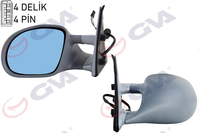 DIS DIKIZ AYNASI SOL 3 SERIES E36 M3 93 - 00 ELEKTRIKLI ISITMALI MAVI CAM KONVEKS ASTARLI