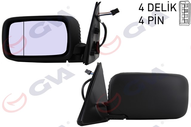 DIS DIKIZ AYNASI ELEKTIRIKLI ISITMALI MAVI CAM SAG BMW E36 SEDAN 92 98