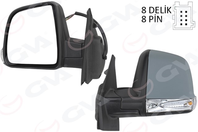 DIS DIKIZ AYNASI ELEKTRIKLI SOL DOBLO III 2011 MD. SINYALLI KATLANIR / POWER FLOK ASTARLI 8 FIS