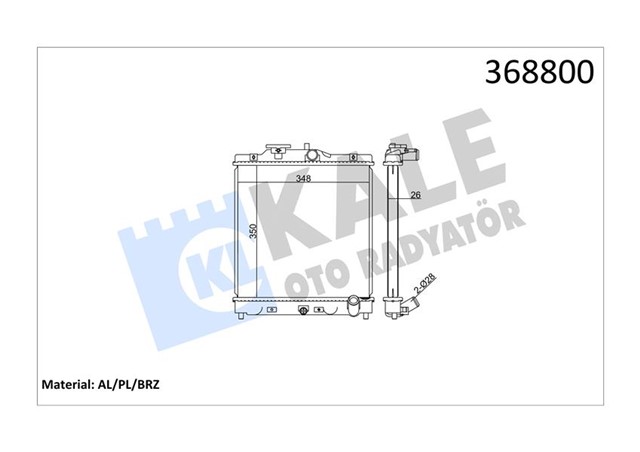 RADYATOR CIVIC V - VI - HRV AL/PL/BRZ 350X348X26