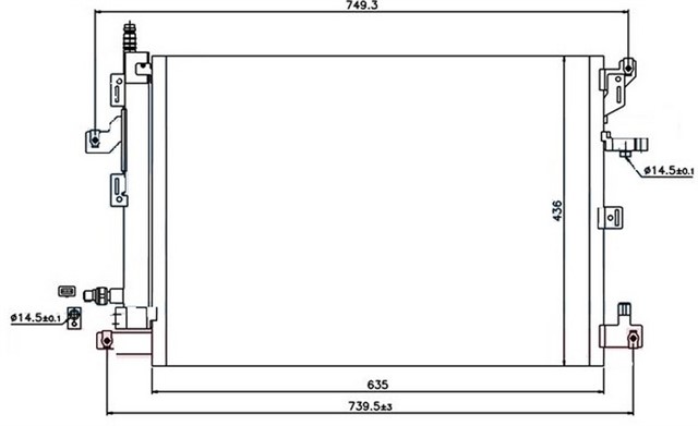 KLIMA BRAZING CONDENSER A/M 622X471X16 VOLVO XC90 2002