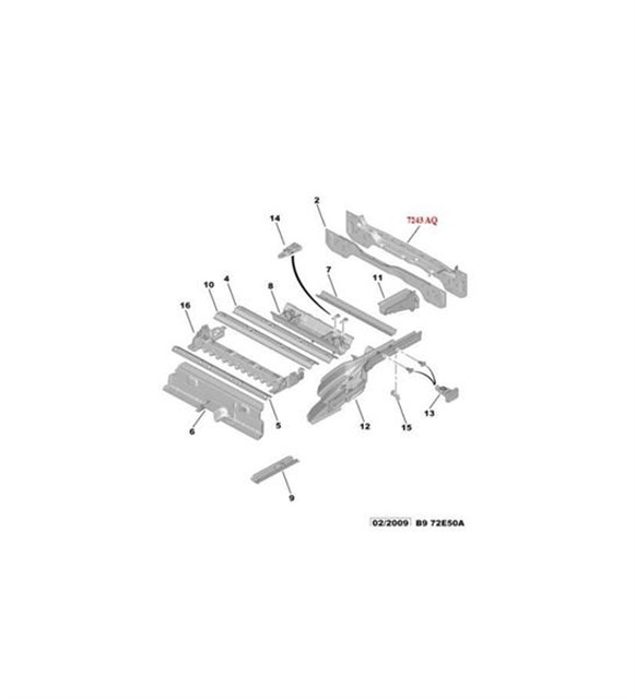 ARKA PANEL PEUGEOT PARTNER TEPEE